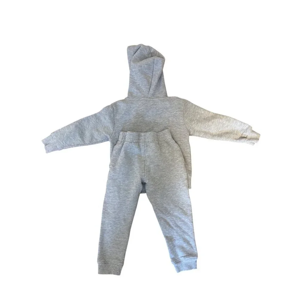 New Balance Kids Gray Hoodie & Jogger Set Size 4T Cotton Blend